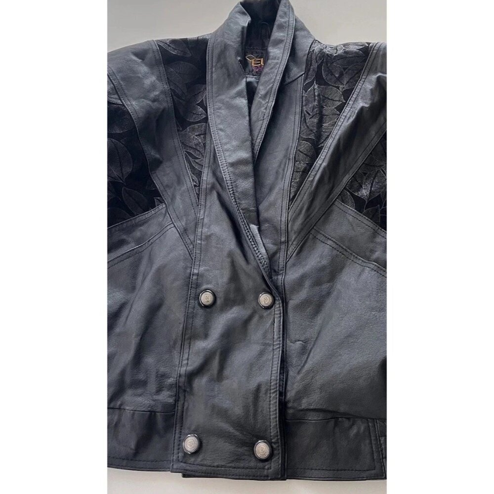 Vintage Euro Top Leather Jacket Mono of California Mid-Length Women’s Sz XL